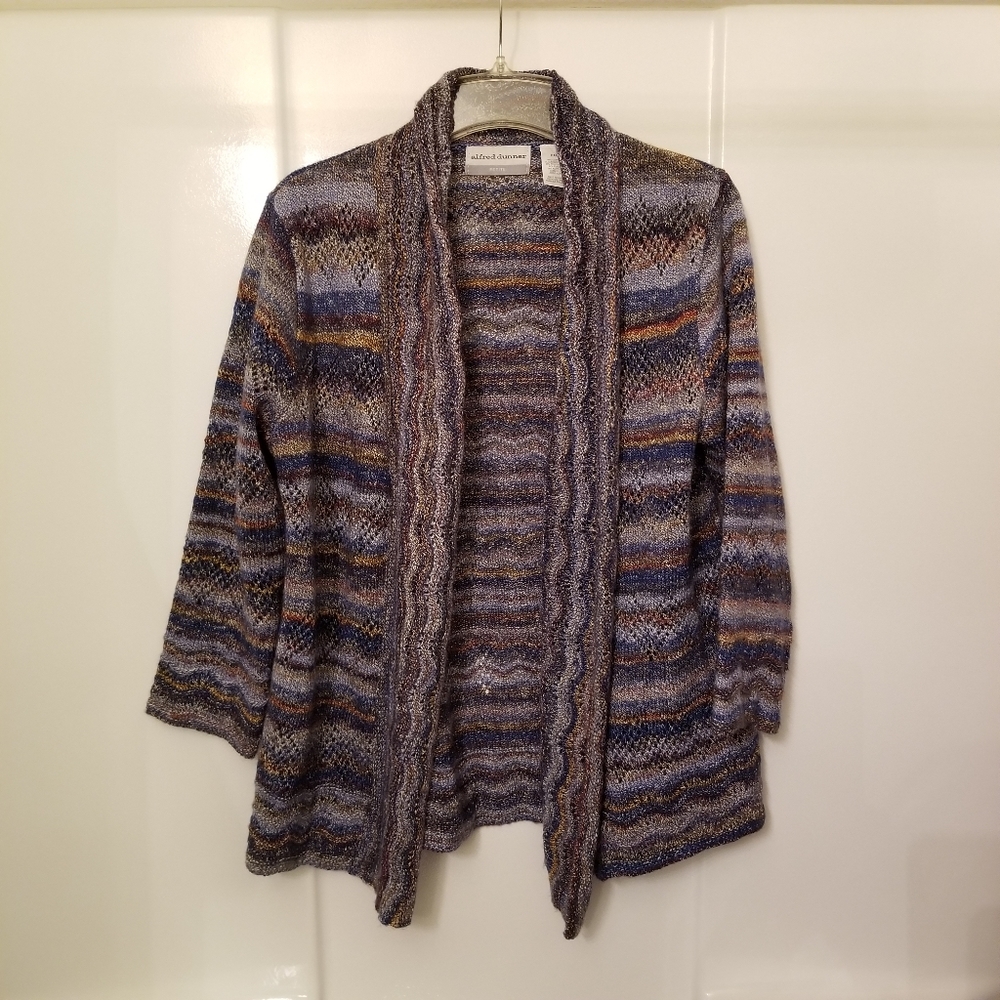 ALFRED DUNNER petite XL Cardigan, waterfall